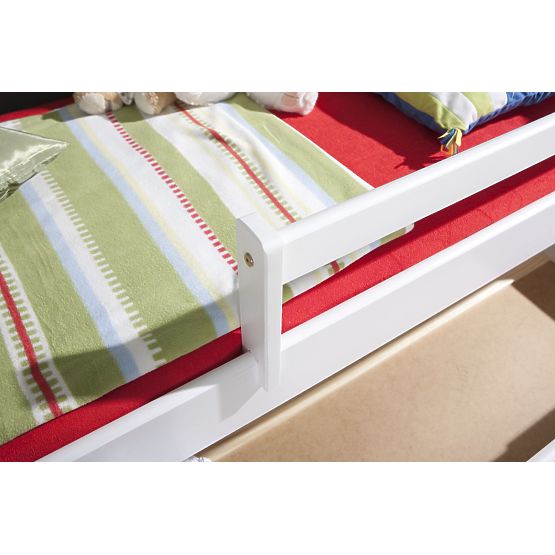 Letto con barriera Woody - bianco