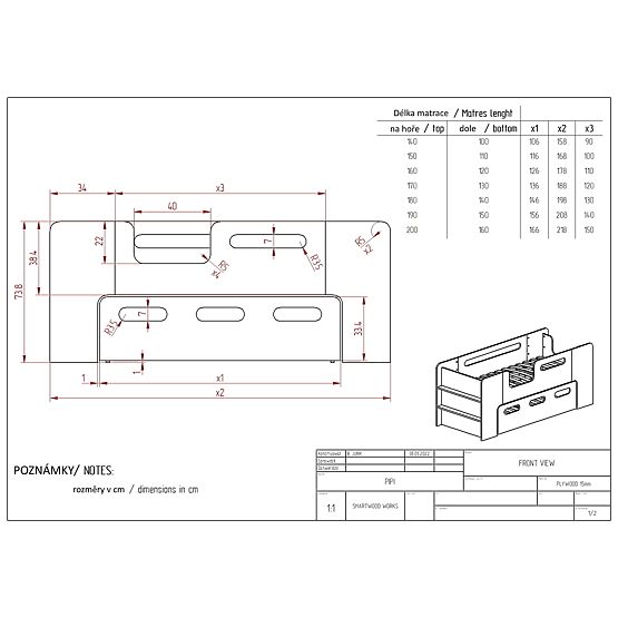 Letto con cassetto Thomas