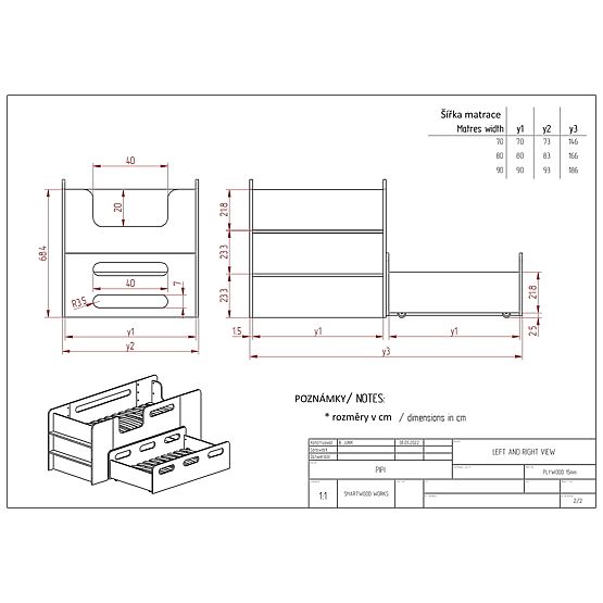 Letto con cassetto Thomas