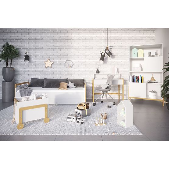 Letto con schienale Viktor 180 x 80 - bianco