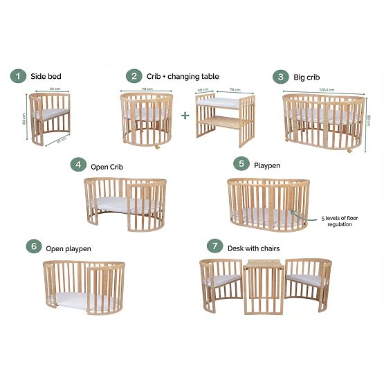 Letto di coltivazione ovale Ruby 7 in 1 PLUS - naturale