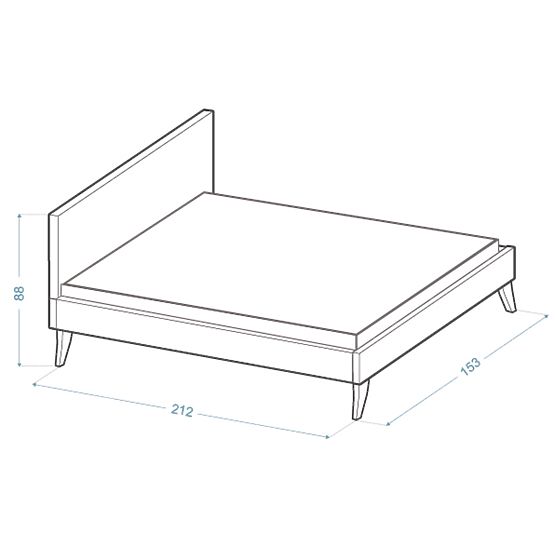 Letto imbottito HEAVEN 140 x 200 cm - Crema