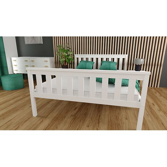 Letto in legno Aga 200 x 90 cm - bianco