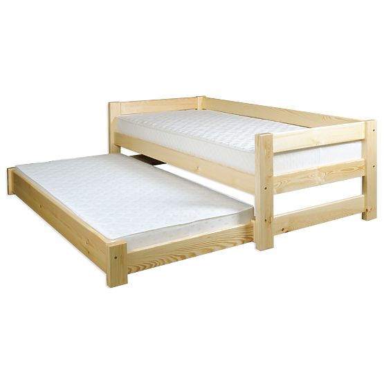 Letto in legno con letto estraibile 90x200 cm - pino