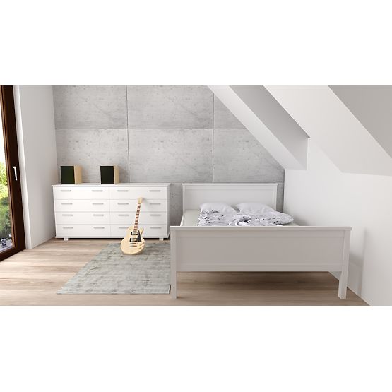 Letto in legno Ikar 200 x 90 cm - bianco