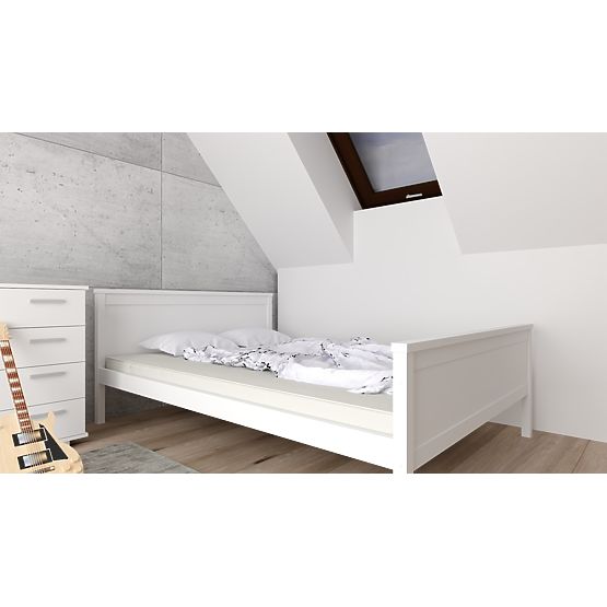 Letto in legno Ikar 200 x 90 cm - bianco