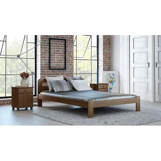 Letto in legno SARA 140x200 cm - rovere