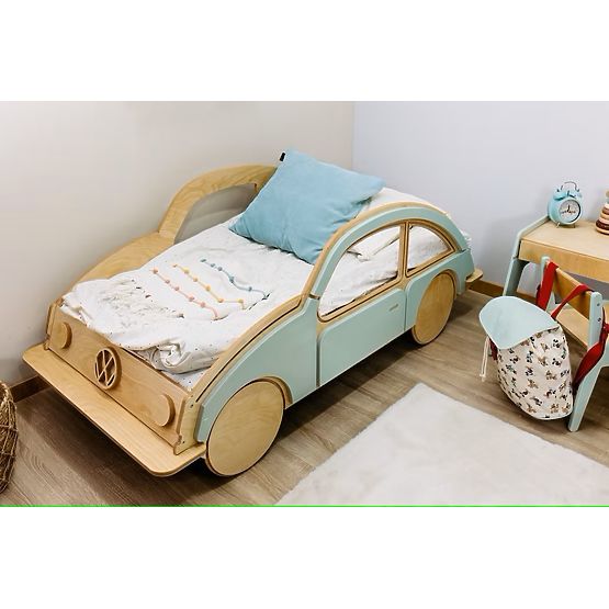 Letto in legno a forma di auto VW BEETLE 160x80 cm