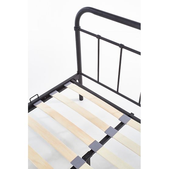 Letto in metallo LINDA 120x200 cm - nero