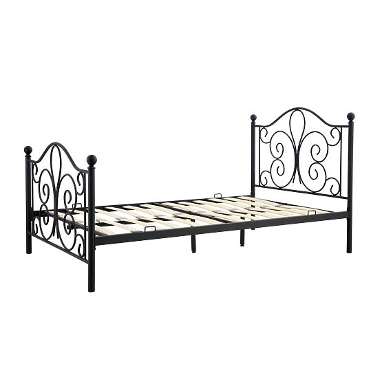 Letto in metallo PANAMA 120x200 - nero