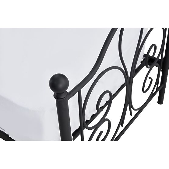 Letto in metallo PANAMA 120x200 - nero