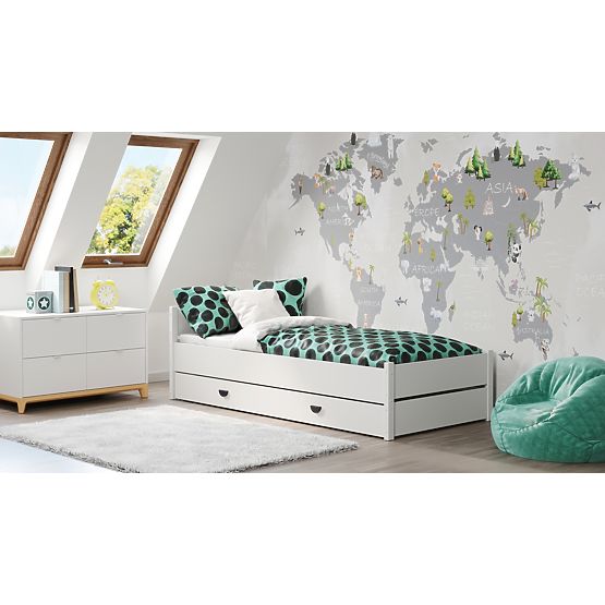 Letto MARCEL 200x90 bianco con cassetto