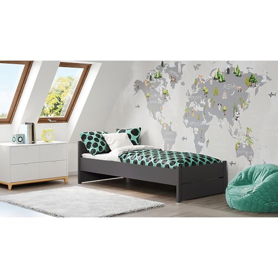 Letto MARCEL 200x90 grigio con cassetto