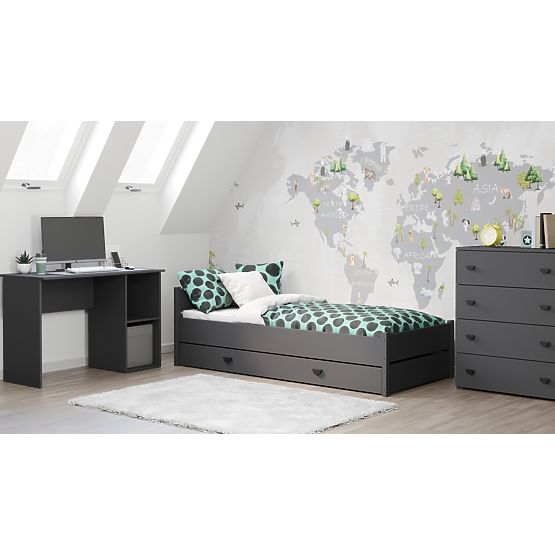 Letto MARCEL 200x90 grigio con cassetto