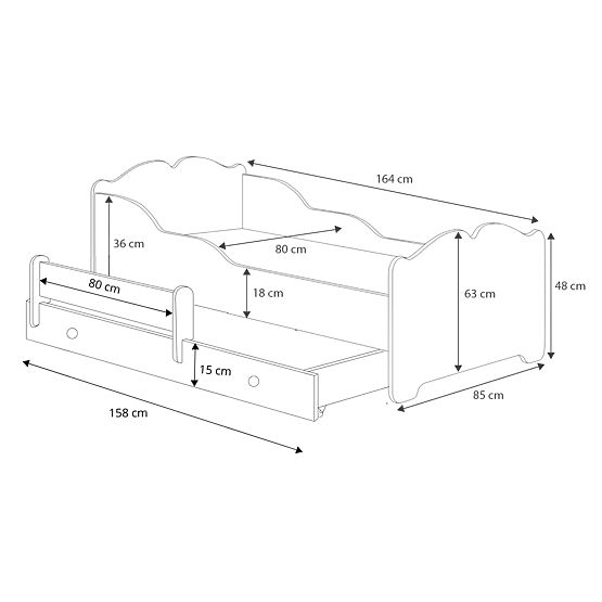 Letto matrimoniale ANNA 160x80
