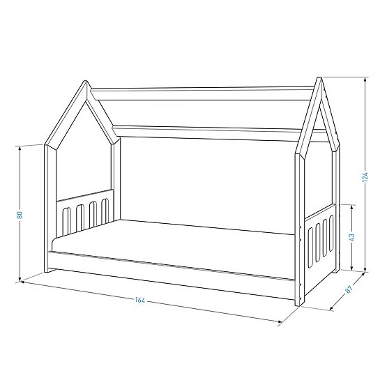 Letto a casetta Nina 160 x 80 cm