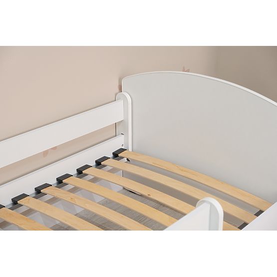 Lettino per bambini Ourbaby con barriera - bianco