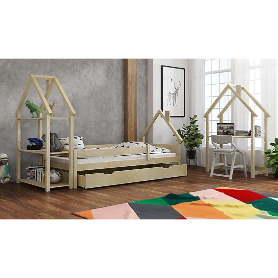 Letto per bambini a forma di casetta Ollie - naturale
