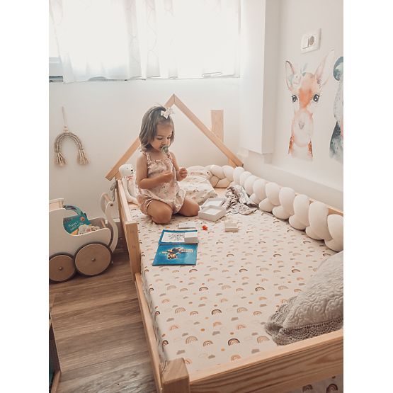Letto per bambini a forma di casetta Ollie - naturale
