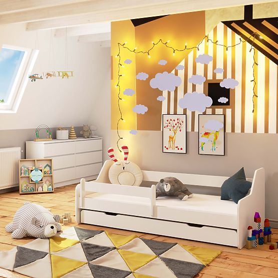 Letto per bambini ACTIV 180x80 Bianco + Materasso