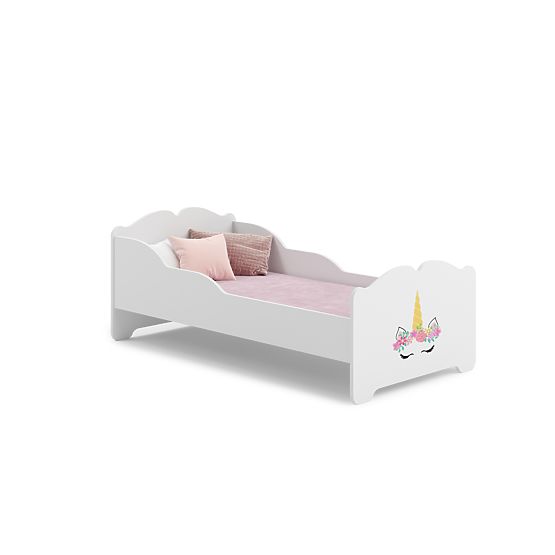 Letto per bambini ANNA con materasso 140x70 Angolo dell'unicorno