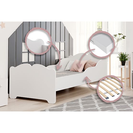 Letto per bambini ANNA con materasso 140x70