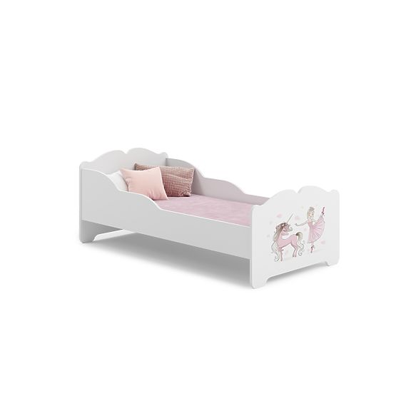 Letto per bambini ANNA con materasso 160x80 Ragazza con unicorno