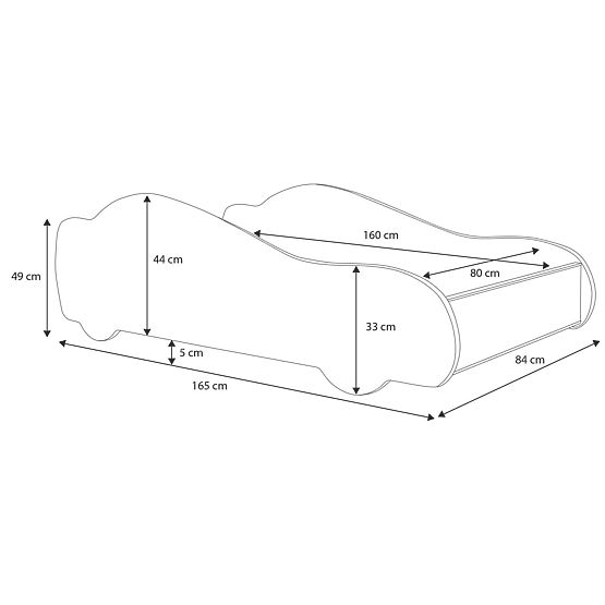 Letto per bambini auto 4x4 160x80