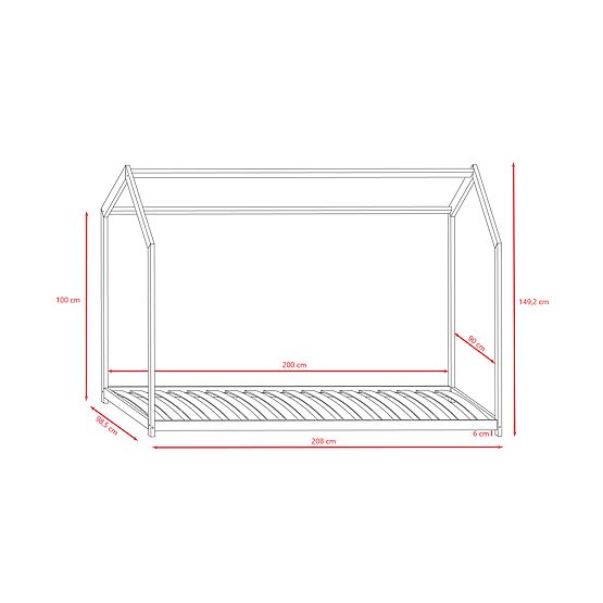 Letto per bambini a forma di casetta Bella - bianco