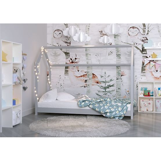 Letto per bambini a forma di casetta Bella - grigio