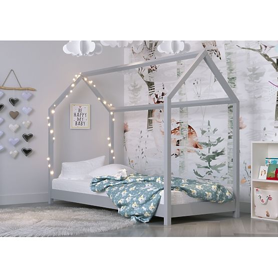 Letto per bambini a forma di casetta Bella - grigio