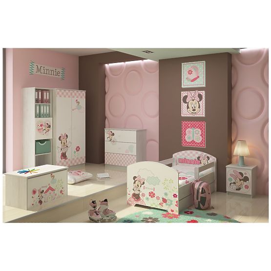 Letto per bambini con barriera - Minnie Mouse - impiallacciatura in pino norvegese