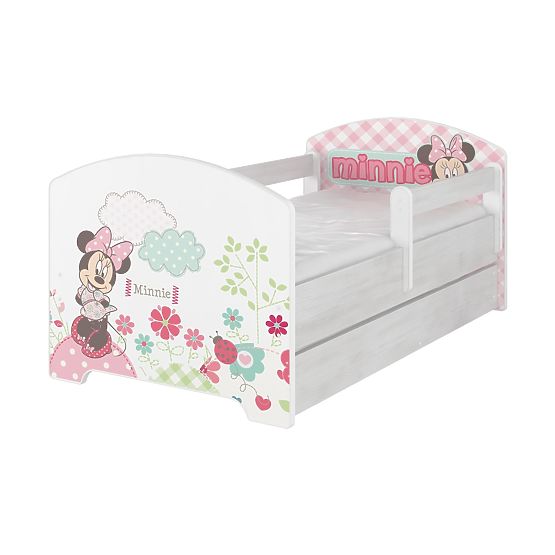 Letto per bambini con barriera - Minnie Mouse - impiallacciatura in pino norvegese
