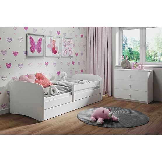 Letto per bambini con barriera Ourbaby - bianco
