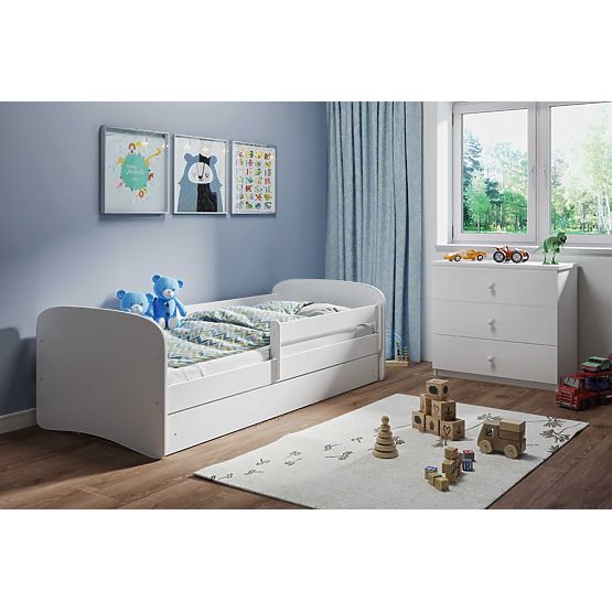 Letto per bambini con barriera Ourbaby - bianco