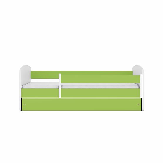 Letto per bambini con barriera Ourbaby - verde-bianco