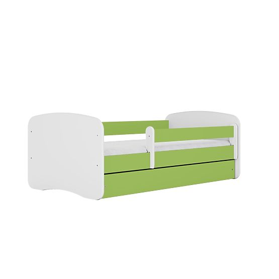 Letto per bambini con barriera Ourbaby - verde-bianco