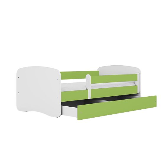 Letto per bambini con barriera Ourbaby - verde-bianco