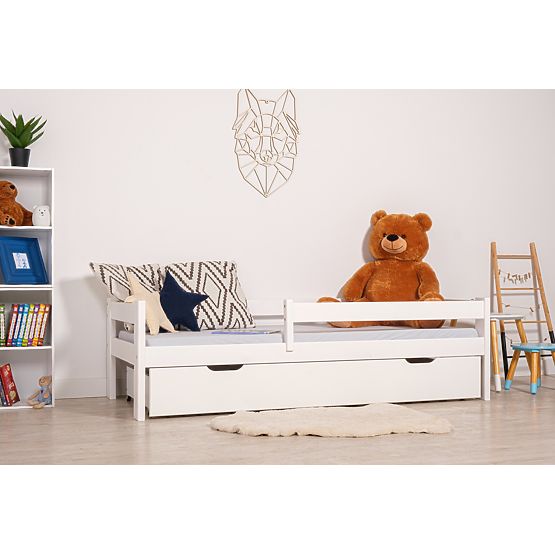 Letto per bambini Paul con barriera - bianco