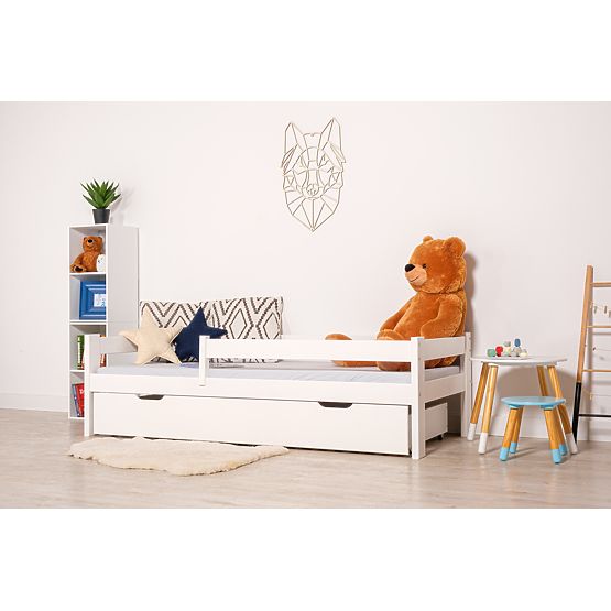 Letto per bambini Paul con barriera - bianco