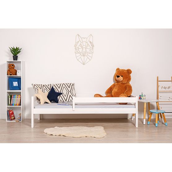 Letto per bambini Paul con barriera - bianco