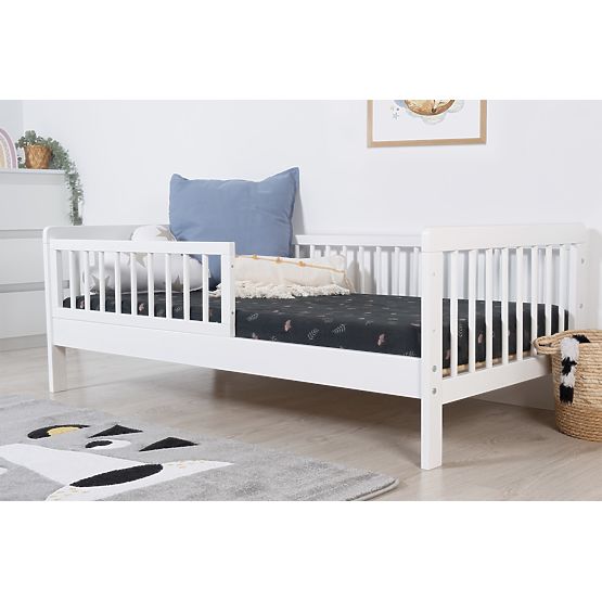 Letto per bambini con barriera TEDDY - bianco