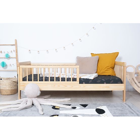 Letto per bambini con barriera TEDDY - naturale