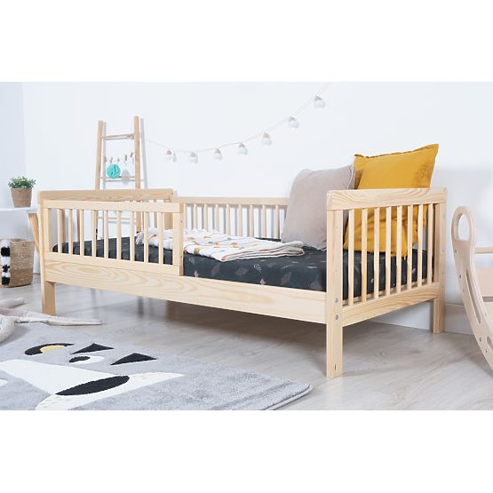 Letto per bambini con barriera TEDDY - naturale