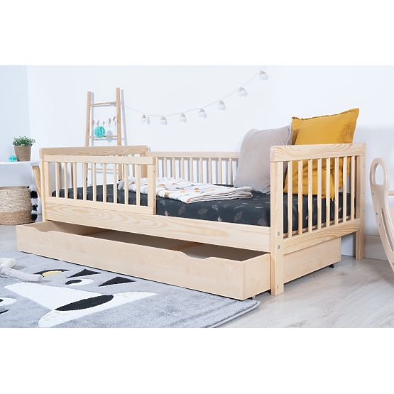 Letto per bambini con barriera TEDDY - naturale