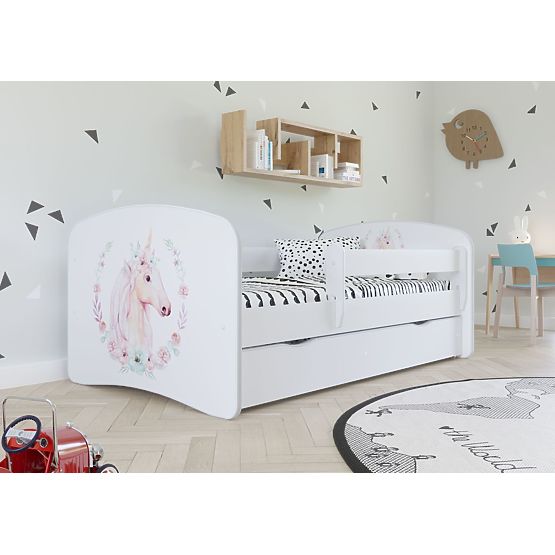 Letto per bambini con barriera - Unicorno