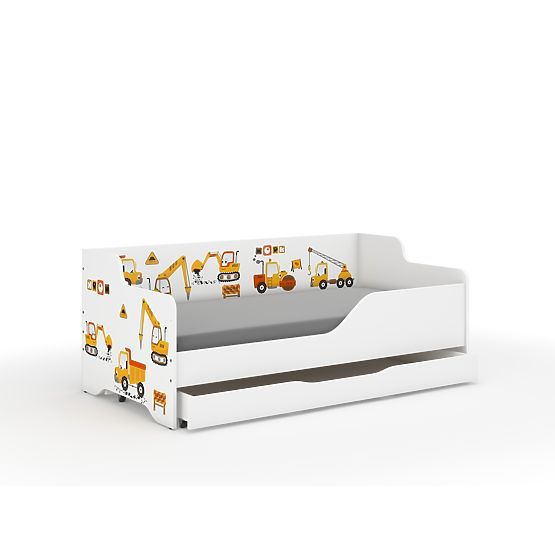 Letto per bambini con schienale LILU 160 x 80 cm - Cantiere