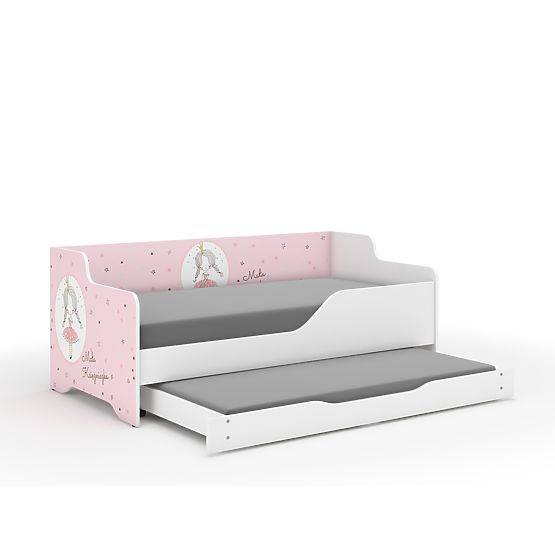 Letto per bambini con schienale LILU 160 x 80 cm - Principessa