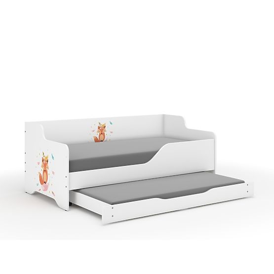Letto per bambini con schienale LILU 160 x 80 cm - Volpe