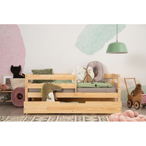 Letto per bambini CPD Mila Plus con cassetto - naturale